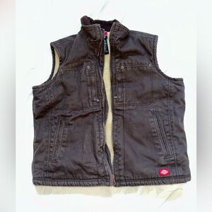 Dickies Brown Sherpa-Lined Vest